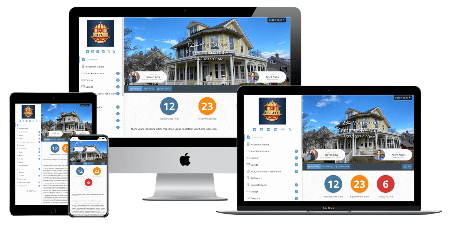 historical home sample report mockup